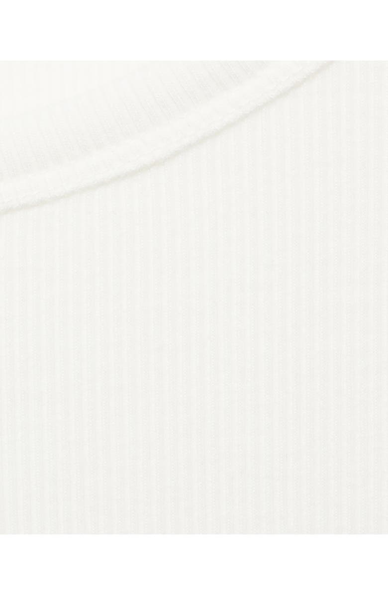 MANGO Long Sleeve Rib Sleep T-Shirt, Alternate, color, Ivory White