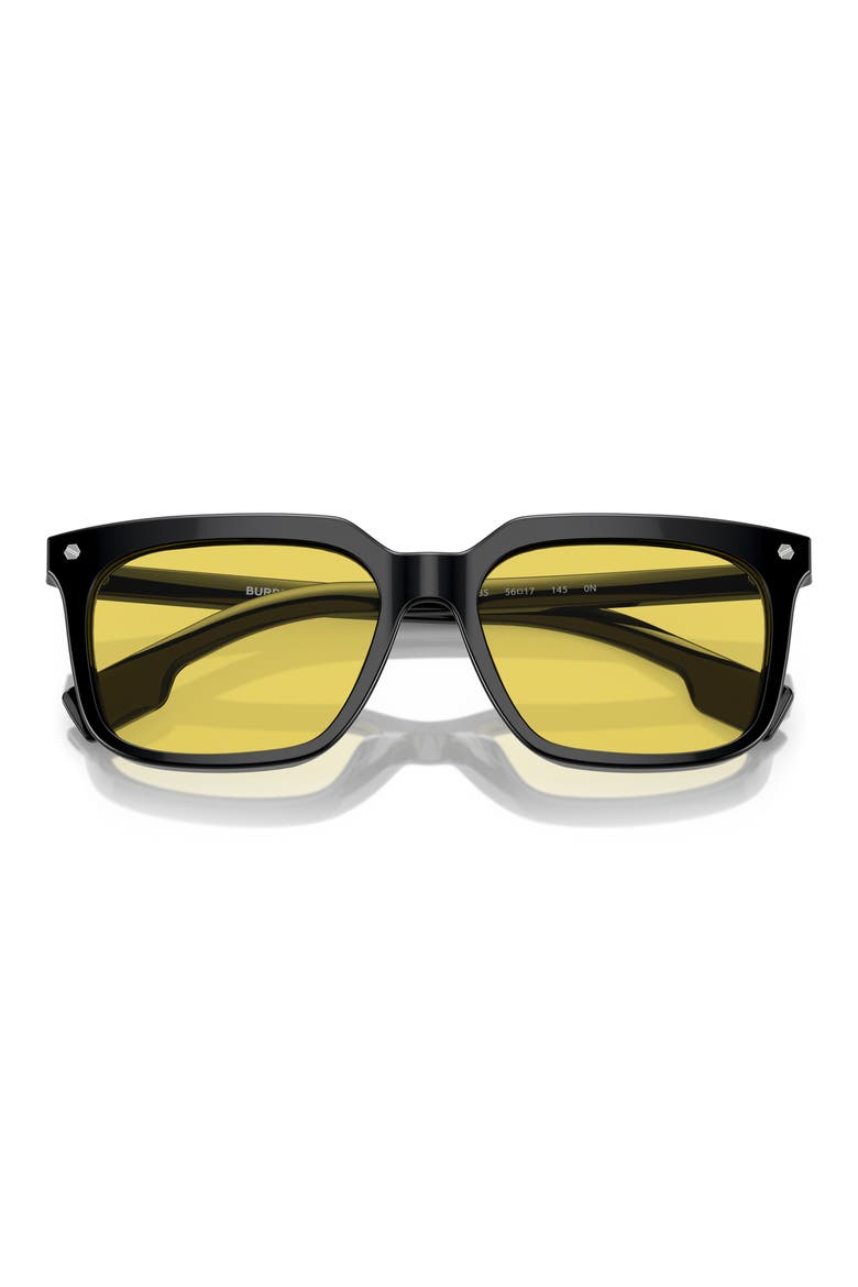 56mm Square Sunglasses, Alternate, color, YELLOW