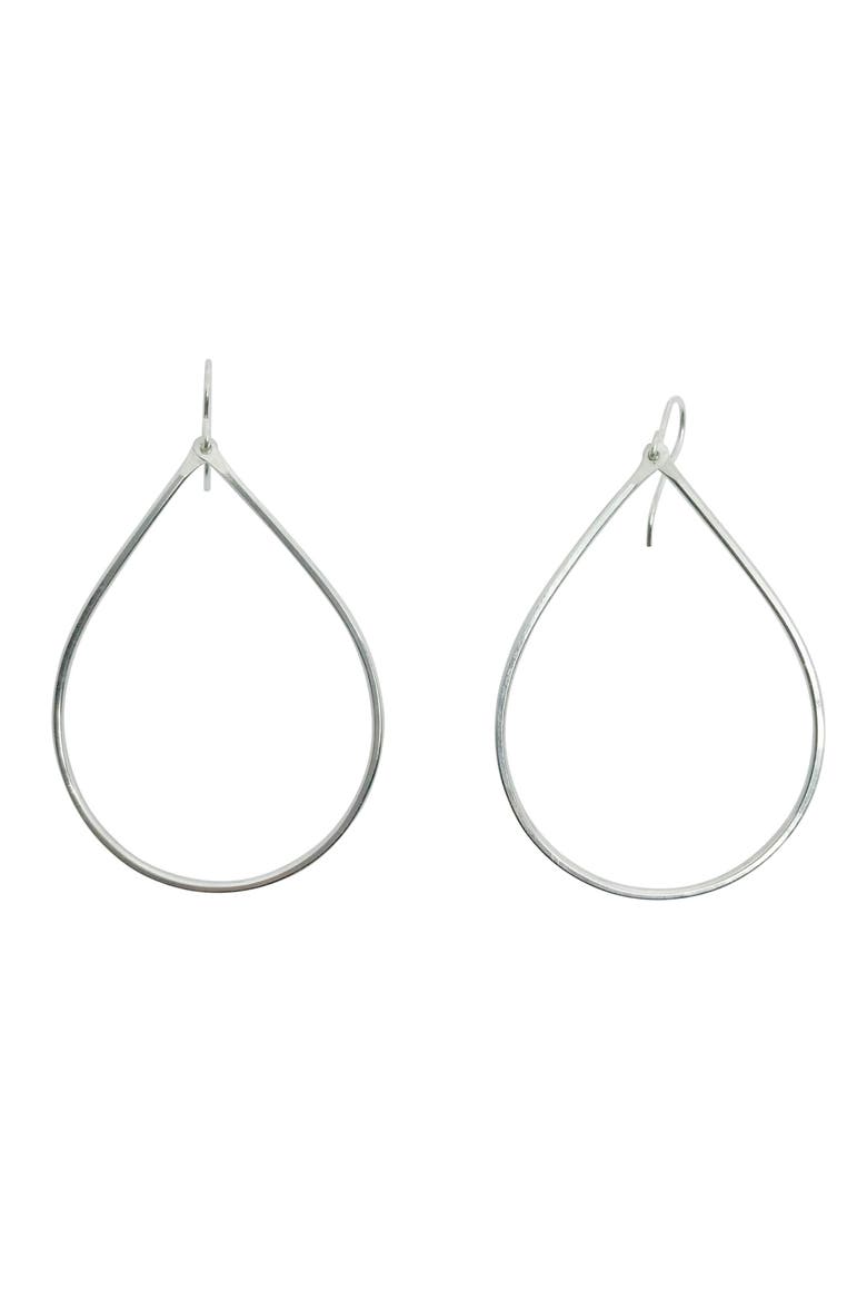 Hammered Teardrop Earrings, Main, color, SILVER