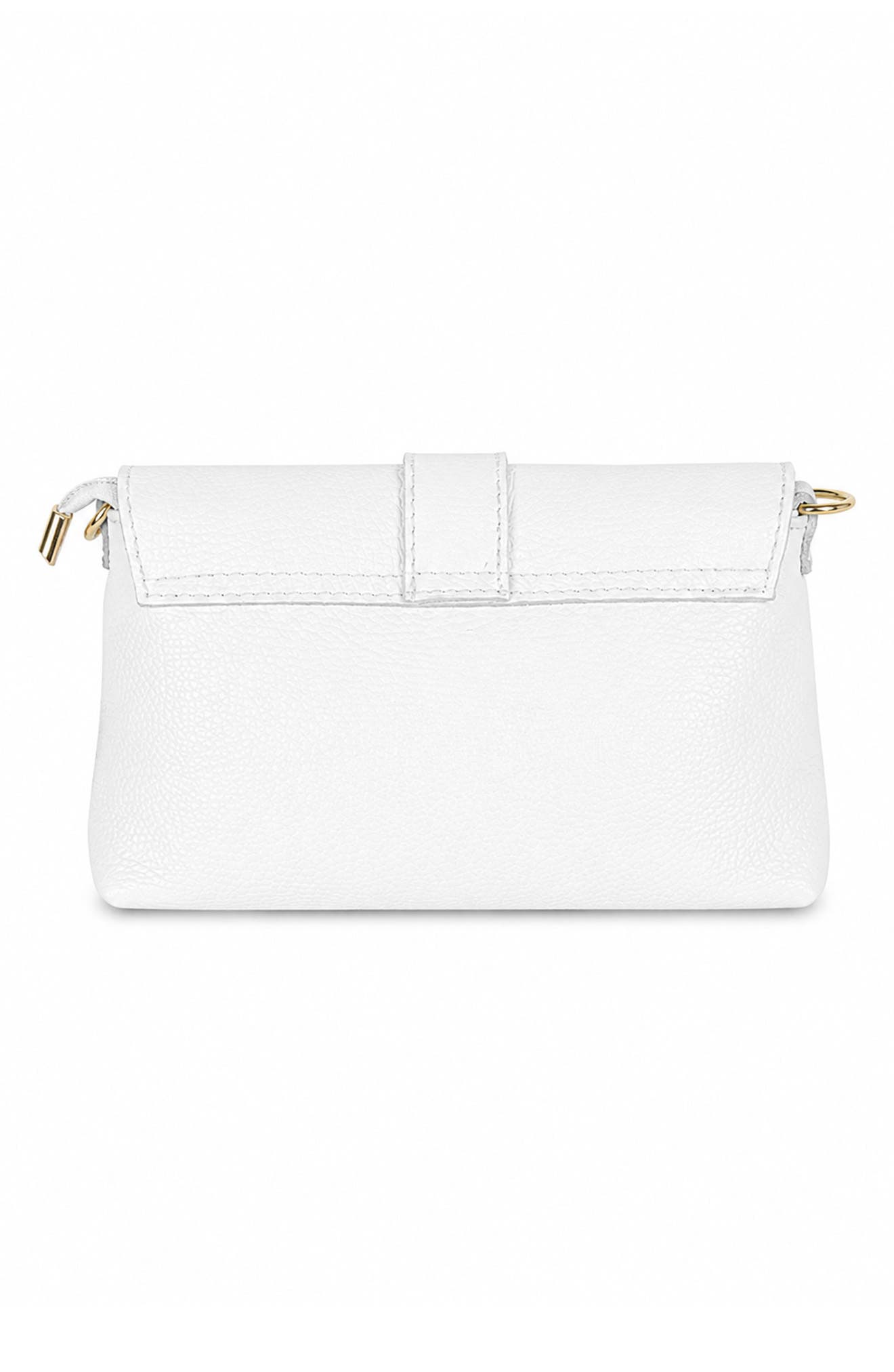 Zara Leather Crossbody Bag, Alternate, color, WHITE