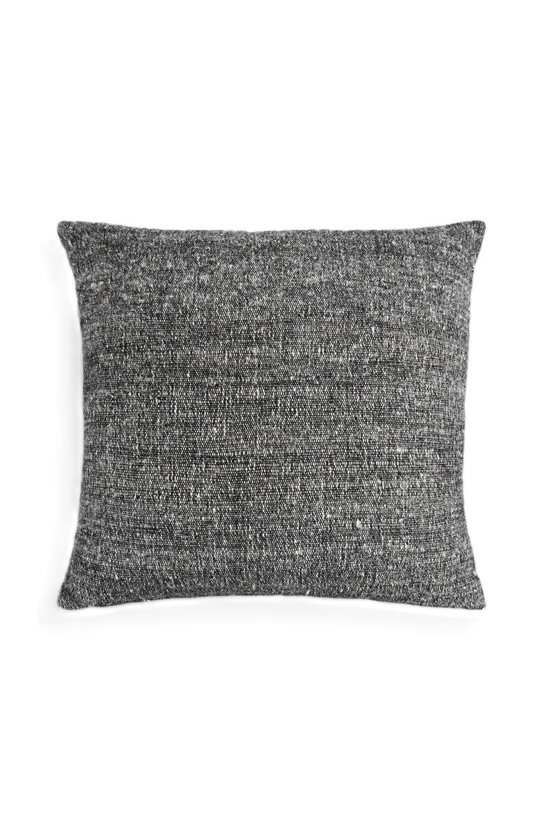 Naki & Ssam Natural Harmony Cotton Nettle Solid Throw & Lumbar Pillow - Cover Only, Alternate, color, Black