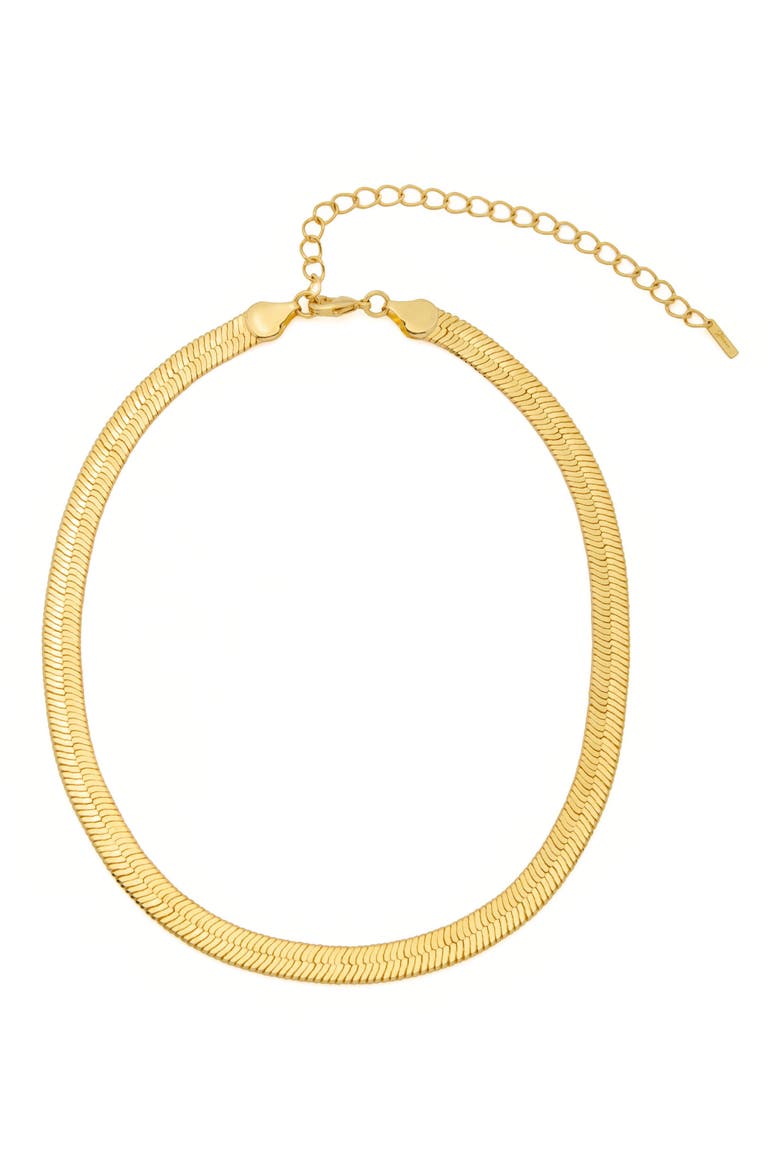 Herringbone Chain Necklace, Main, color, GOLD