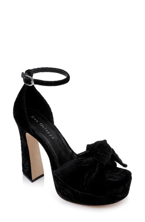 Velvet Block-Heel Sandals for Women | Nordstrom