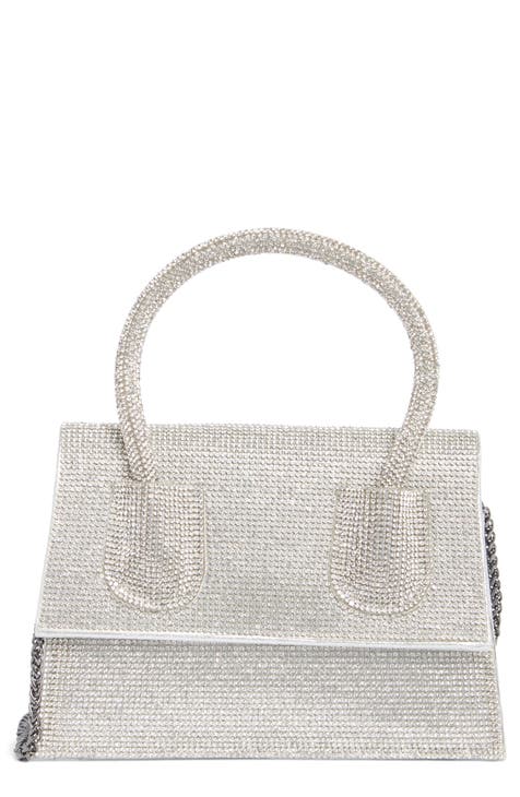 Rhinestone Top Handle Bag