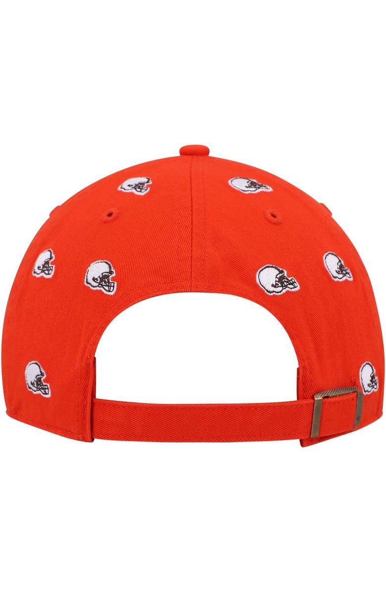 '47 Women's '47 Orange Cleveland Browns Confetti Clean Up Logo Adjustable Hat, Alternate, color, Orange
