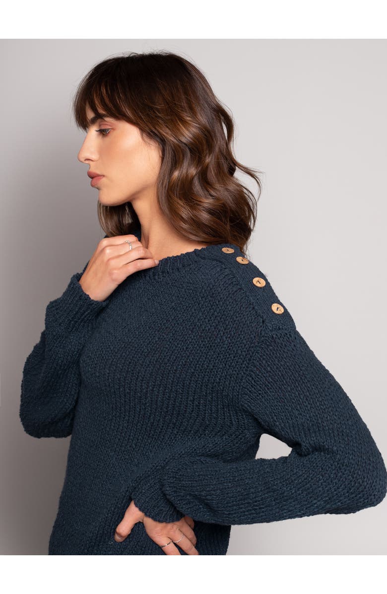 Celtic & Co. Slub Knit Button Detail Sweater, Alternate, color, 