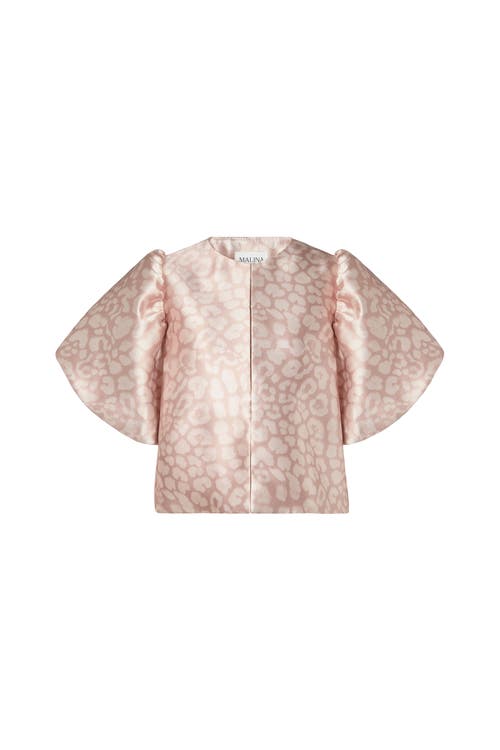 Malina Cleo Pouf Balloon Sleeve Blouse In Pink