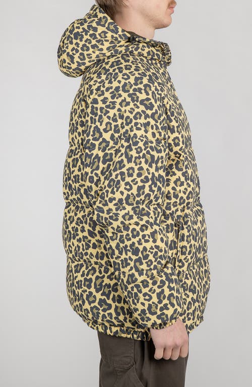 Stan Ray Ultralight Water Repellent Down Jacket In Leopard Camo