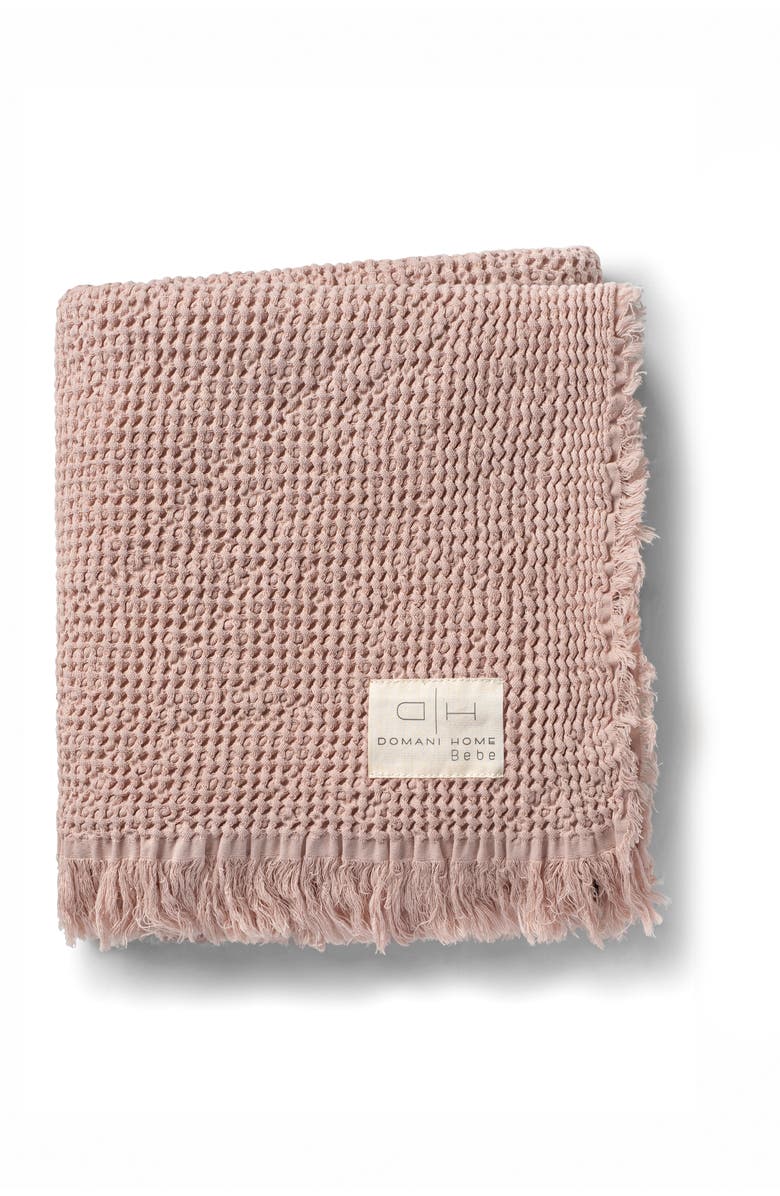 Domani Home Waffle Muslin Baby Blanket, Main, color, Blush