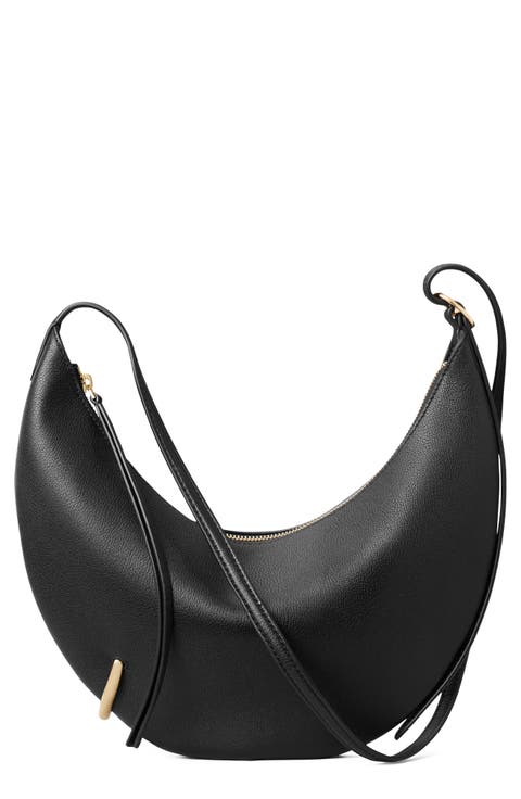 Pierced Leather Crossbody Bag