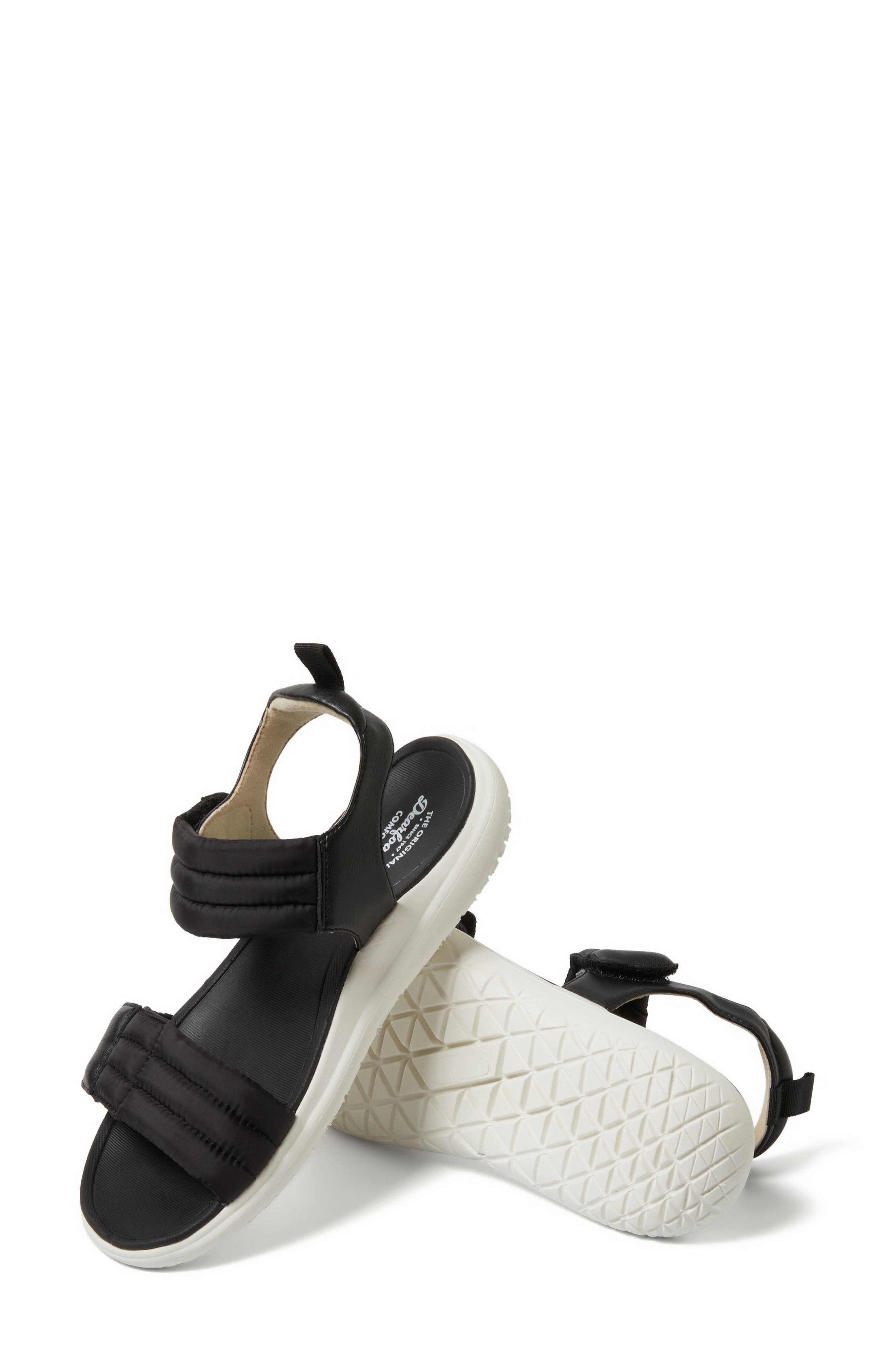 Thea Quarter Strap Sandal, Alternate, color, BLACK