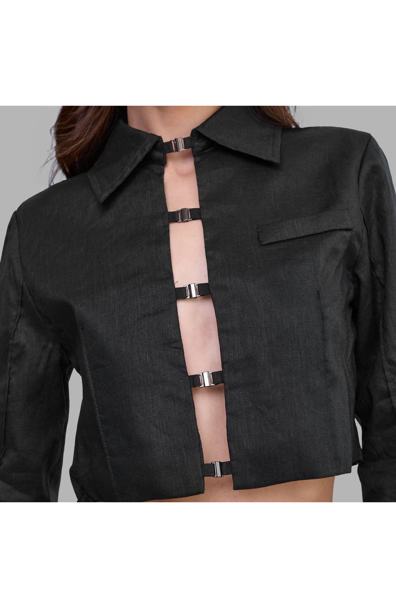 Blvck Paris Blvck Linen Jacket, Alternate, color, Black