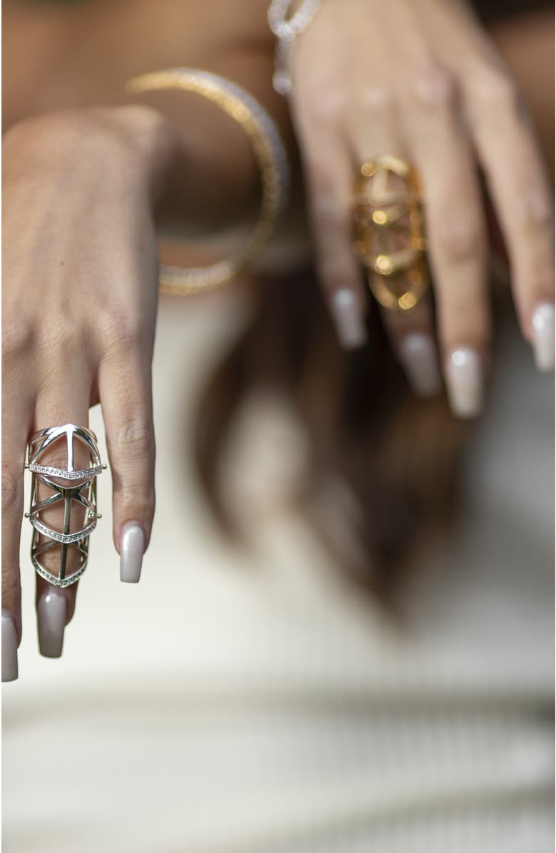 Lucy Quartermaine Hula Middle Ring, Alternate, color, Sterling Silver