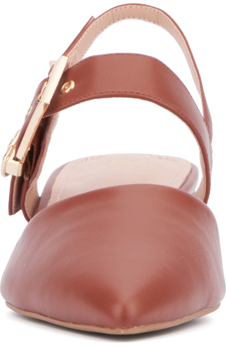NEW YORK AND COMPANY Rea Slingback Pump, Alternate, color, Cognac