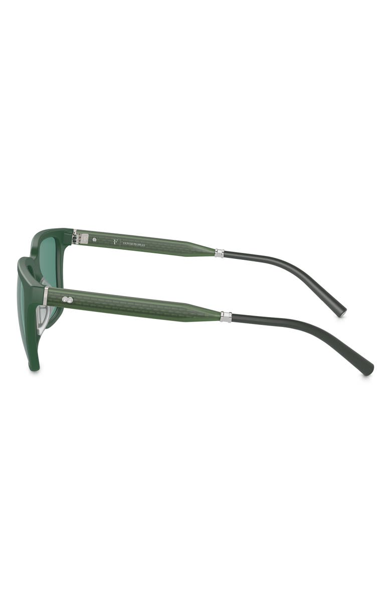 Oliver Peoples Roger Federer 52mm Rectangular Sunglasses, Alternate, color, Dark Green
