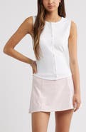 BP. Cotton Blend Button-Up Tank