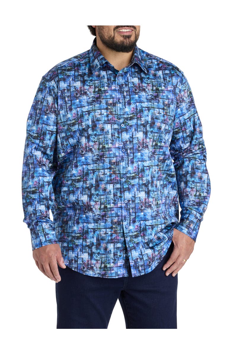 Robert Graham DXL Big & Tall Multi Abstract Print Sport Shirt, Alternate, color, Multi