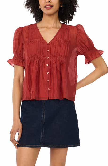 Pintuck Chiffon Top