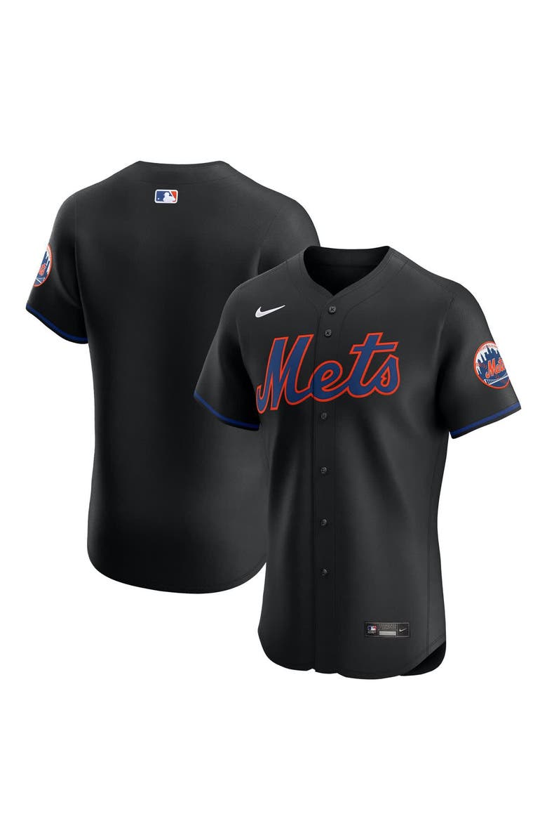 Nike Men's Nike Black New York Mets Alternate Elite Jersey, Alternate, color, Black