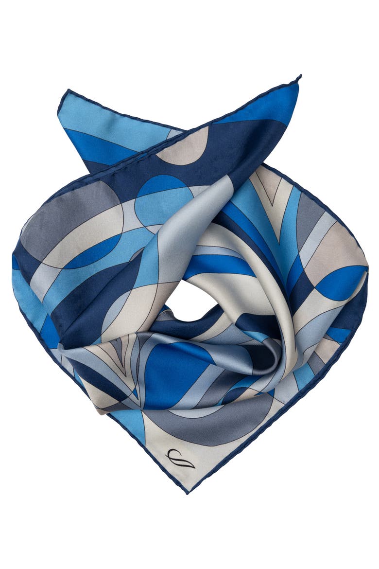 Michelle - Silk Bandana for Women, Alternate, color, Blue