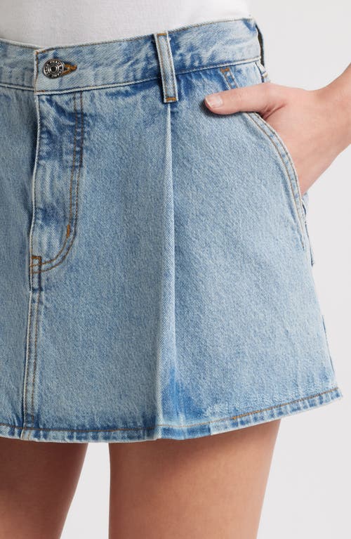 Frame Pleated Denim Mini Skirt In Outlaw In Outlaw