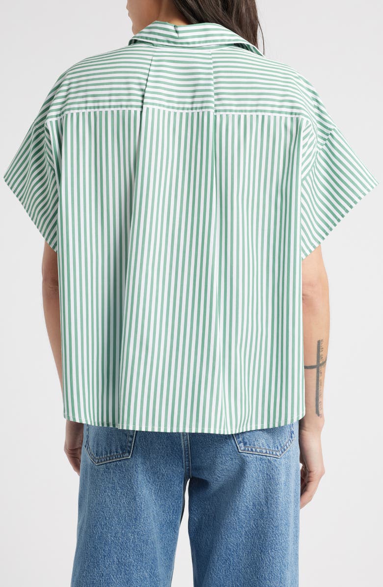 rag & bone Martha Stripe Poplin Shirt, Alternate, color, Pinestripe