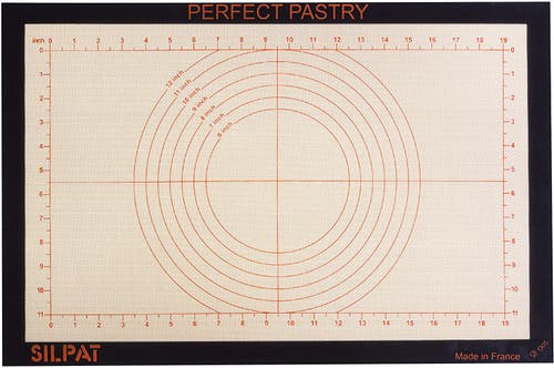Silpat Perfect Pastry Non-stick Silicone Countertop Workstation Mat, 15-1/8" X 23" In Orange