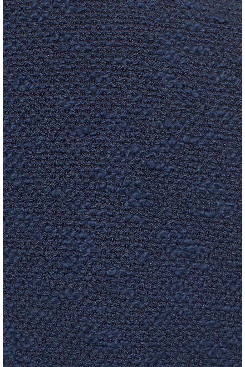 Zip Front Bouclé Tweed Jacket, Alternate, color, NAVY