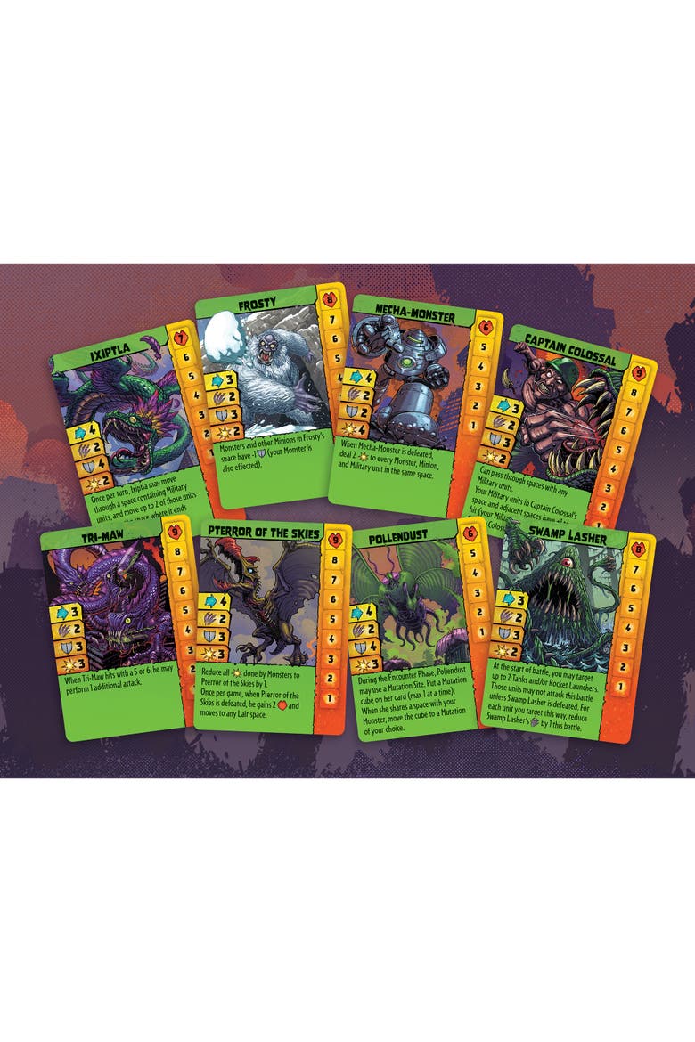 Monsters Menace the World Strategy Board Game, Alternate, color, Multicolored