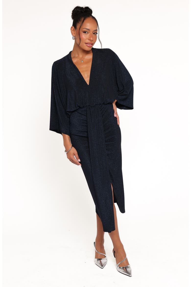 Audrina Sparkle Midi Dress, Alternate, color, MIDNIGHT BLUE