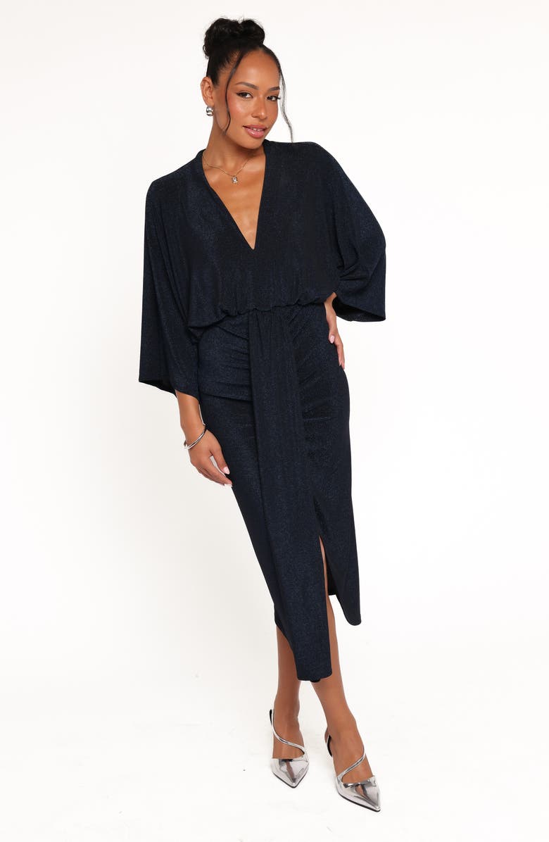 Petal & Pup Audrina Sparkle Midi Dress, Alternate, color, Midnight Blue