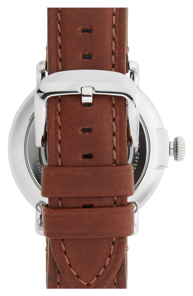 Shinola Runwell Leather Strap Watch, 47mm, Alternate, color, 