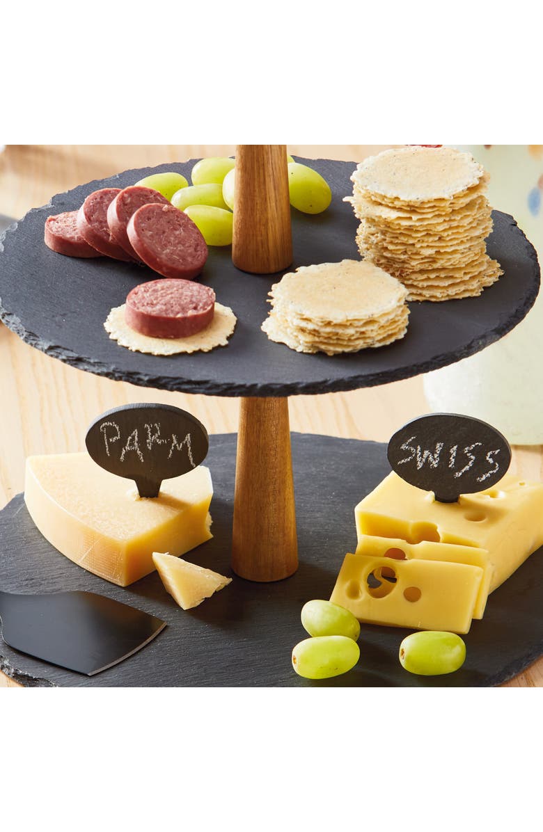 tag Slate 2 Tier Server Black Slate Everyday, Alternate, color, Black