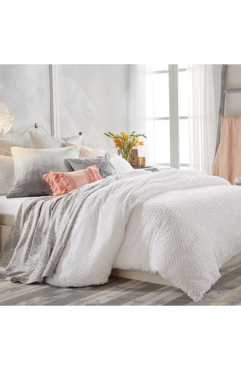 Peri Home Dot Fringe Duvet Cover, Main, color,