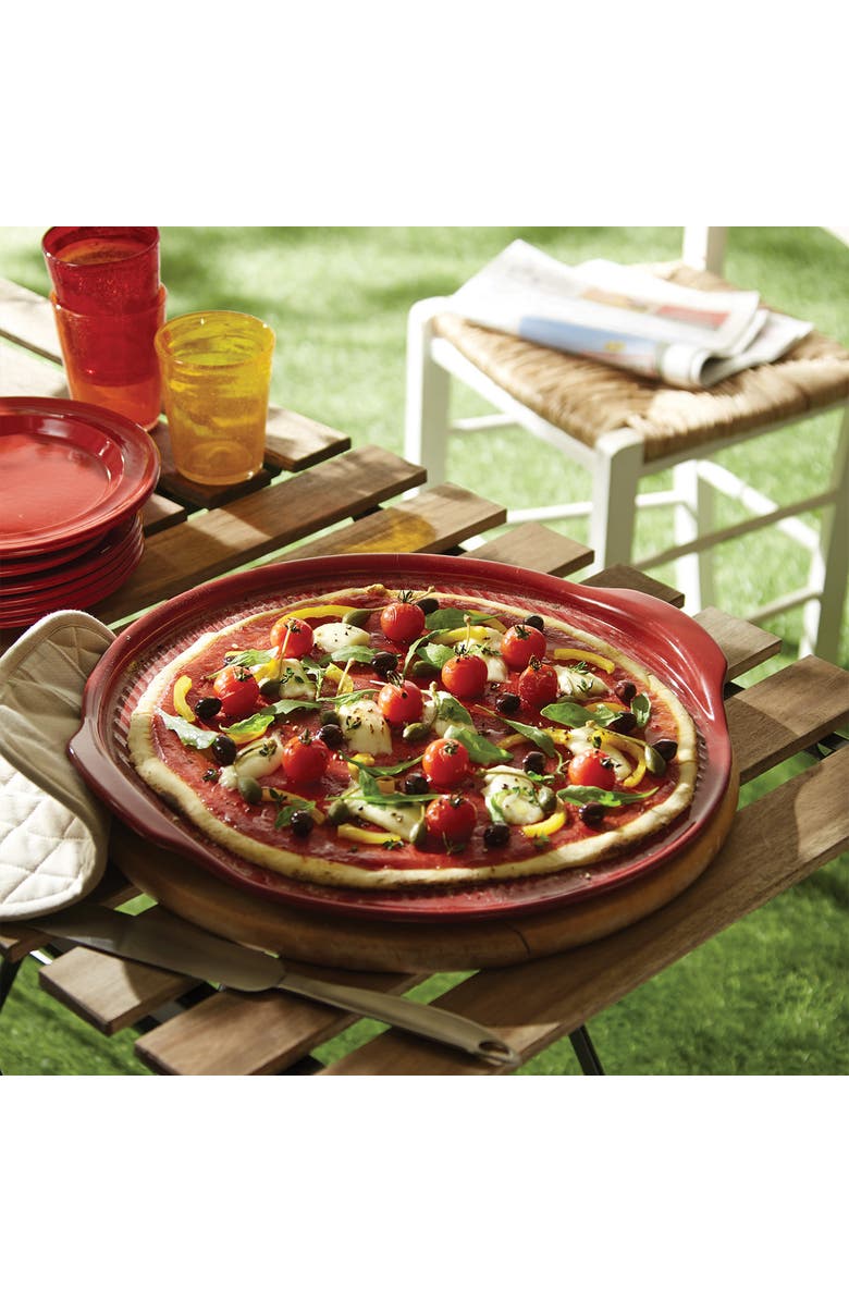 Emile Henry Flame Pizza Stone, 14.5", Alternate, color, Charcoal