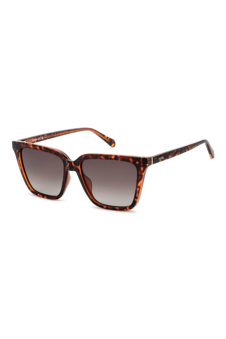 56mm Square Sunglasses, Alternate, color, HAVANA