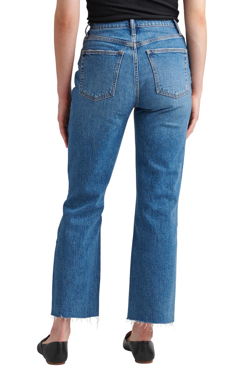 Silver Jeans Co. Highly Desirable Ripped High Waist Ankle Straight Leg Jeans, Alternate, color, 
