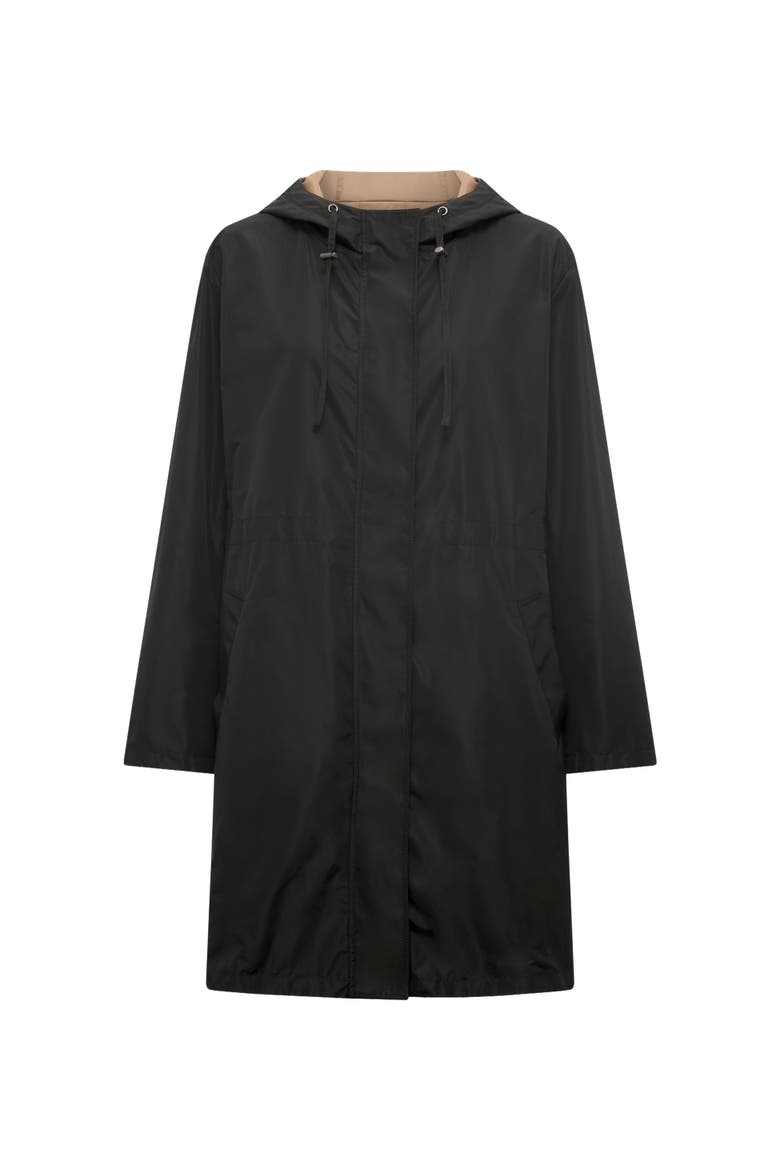 Ximena Hooded Reversible Parka Coat, Alternate, color, Black