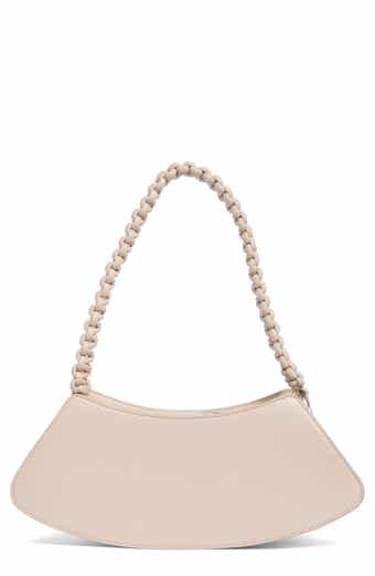 Curved Faux Leather Baguette