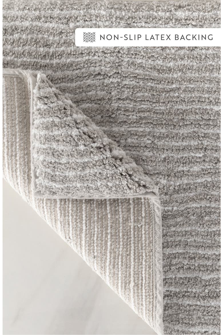 Pinstripe Cotton Bath Mat, Alternate, color, PINSTRIPE LIGHT GRAY