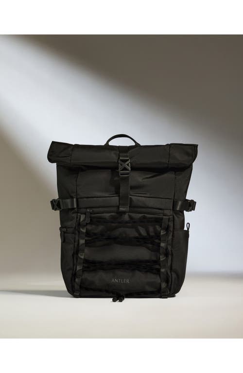 Antler Discovery Roll Top Backpack In Black