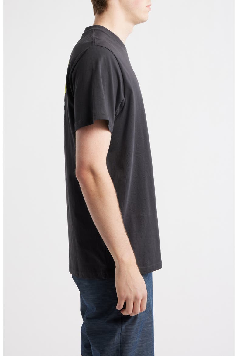 Liquid Trips Flower Graphic T-Shirt, Alternate, color, WASHED BLACK