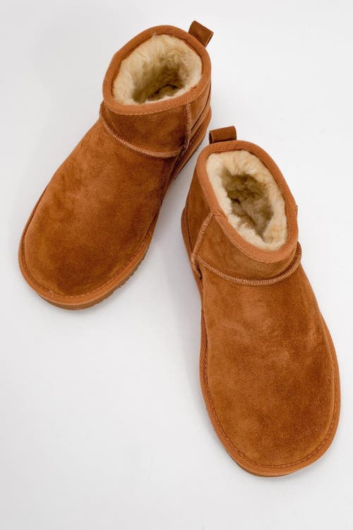 Forever & Always Shoes Pair Leather Ankle Boot In Brown