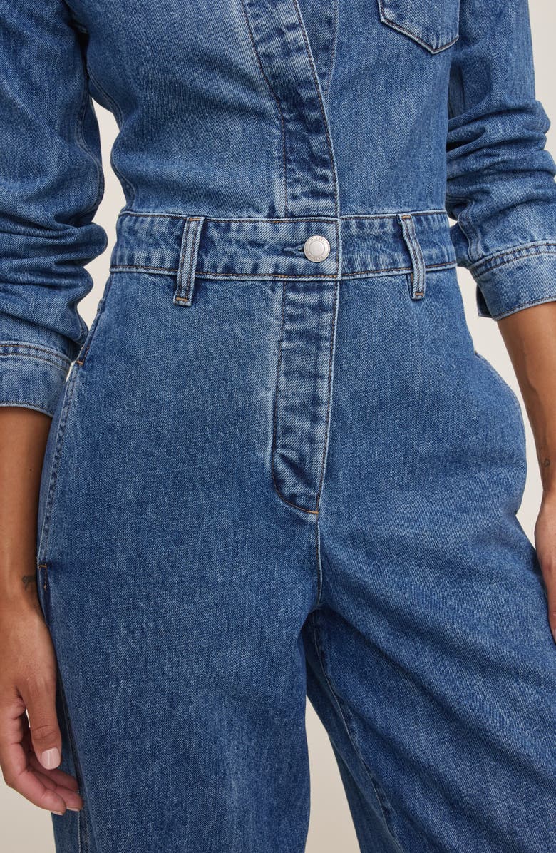 DL1961 Alissa Long Sleeve Denim Jumpsuit, Alternate, color, North Beach