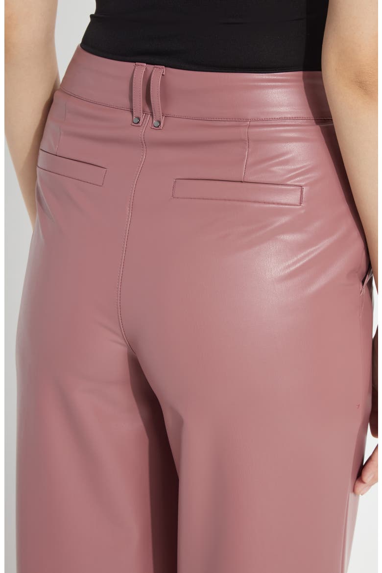 Ada Faux Leather Wide Leg Pants, Alternate, color, ANTIQUE ROSE
