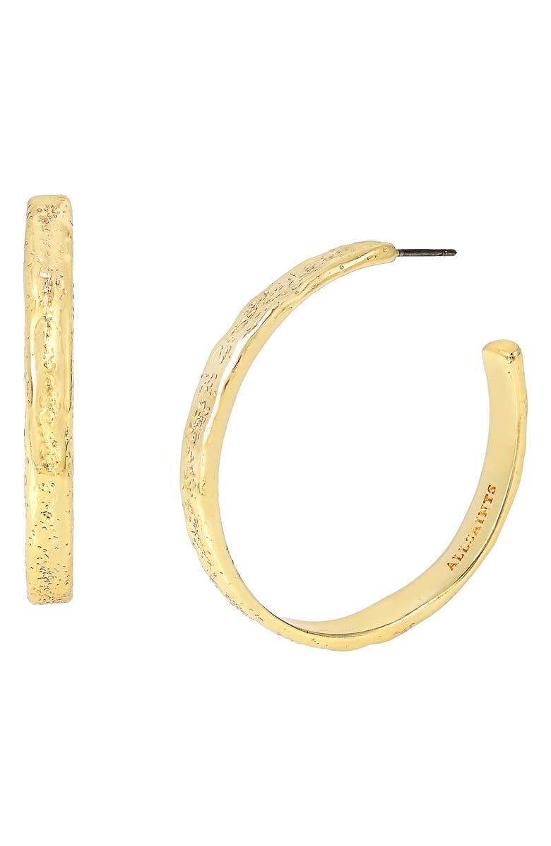 AllSaints Hammered Hoop Earrings, Main, color,