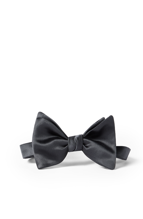 Cotton and silk satin bow tie