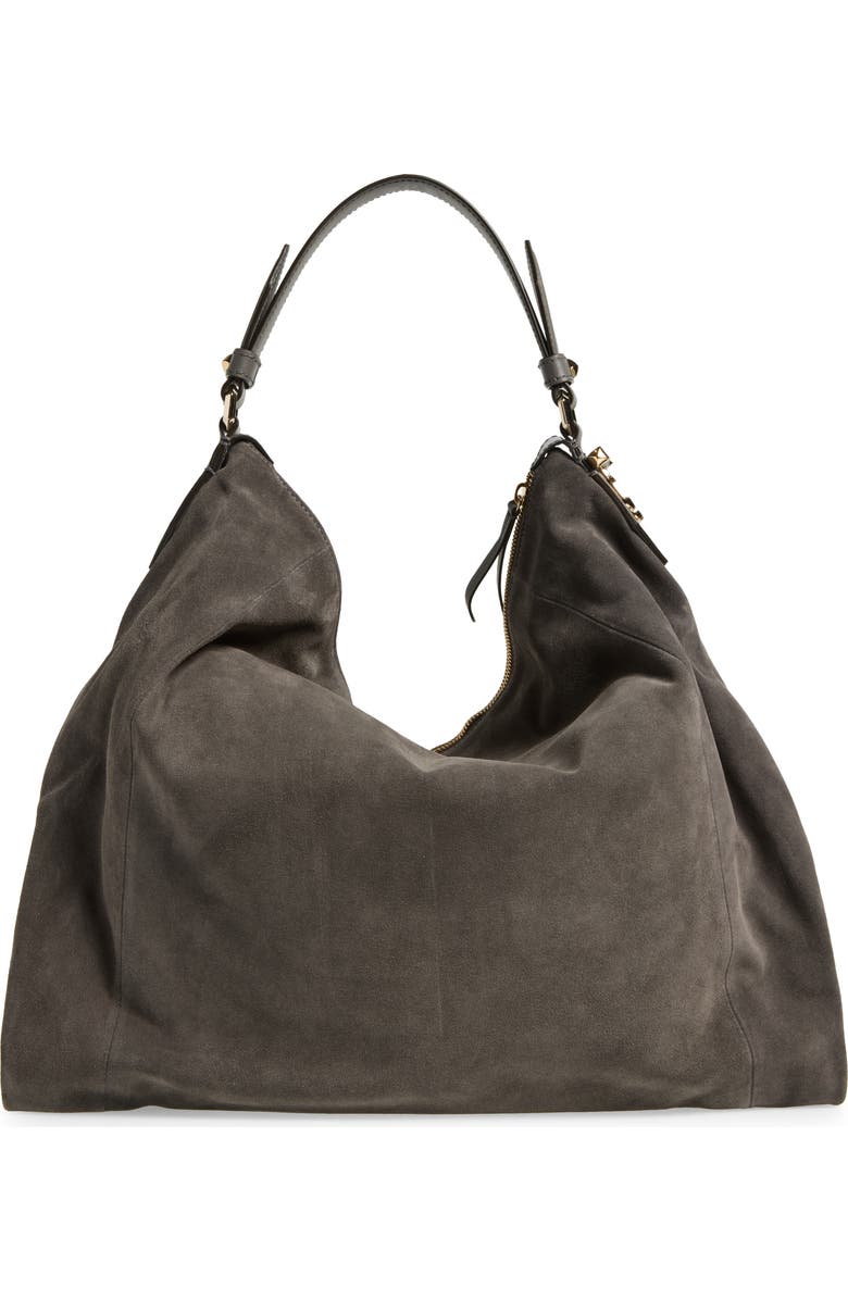 Jimmy Choo Ana Suede Hobo Bag, Alternate, color,