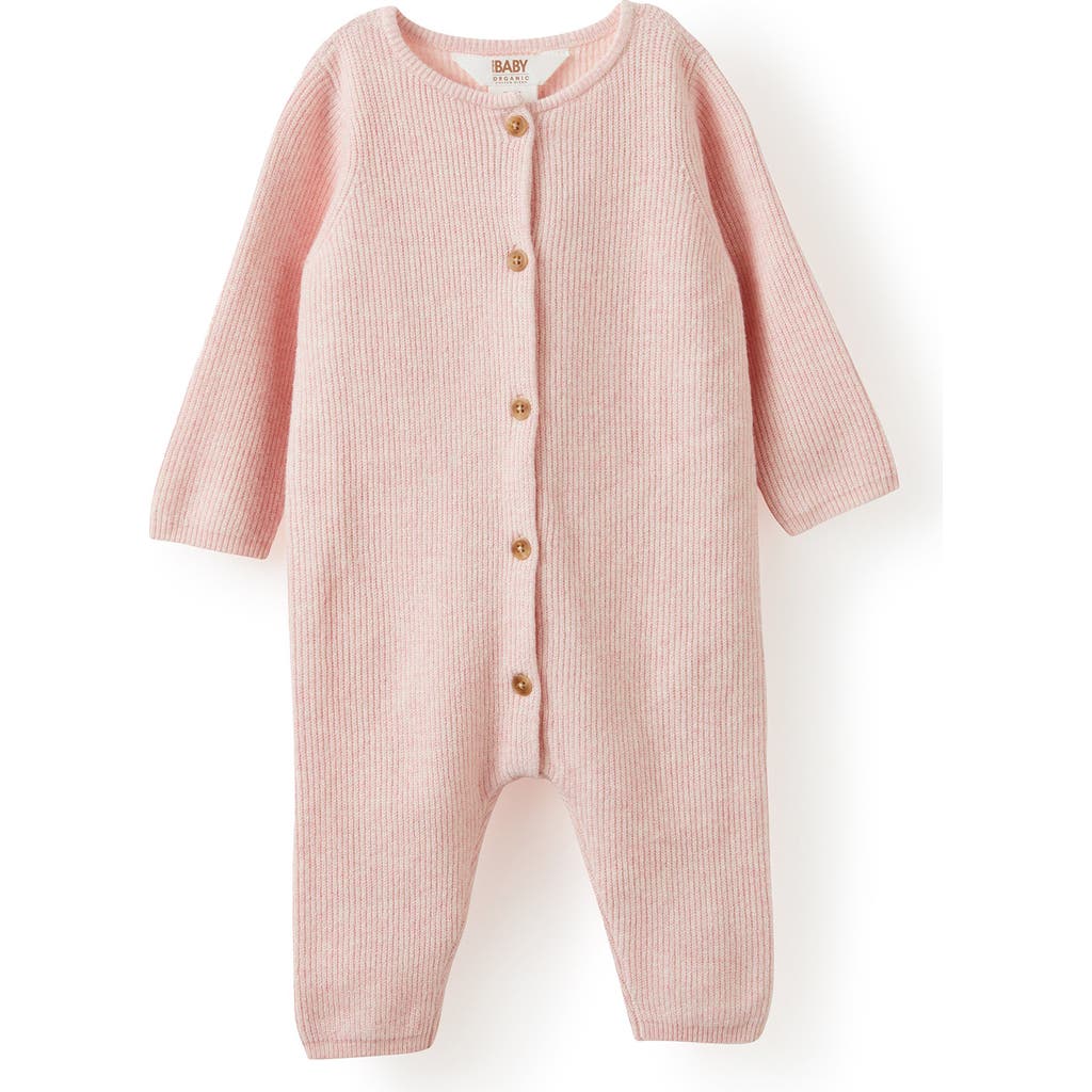 Cotton On Kids Organic Knit Long Sleeve All In One In Pink