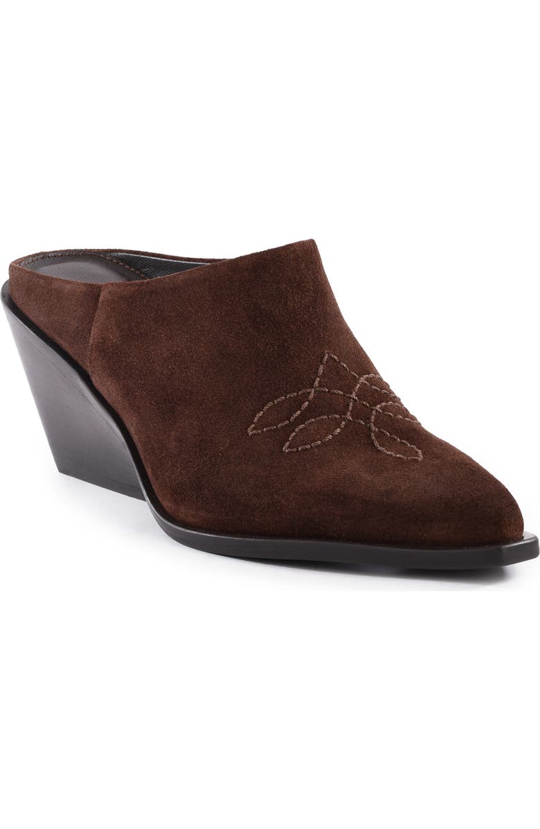 Seychelles Spirit Pointed Toe Mule, Main, color, Dark Brown Suede